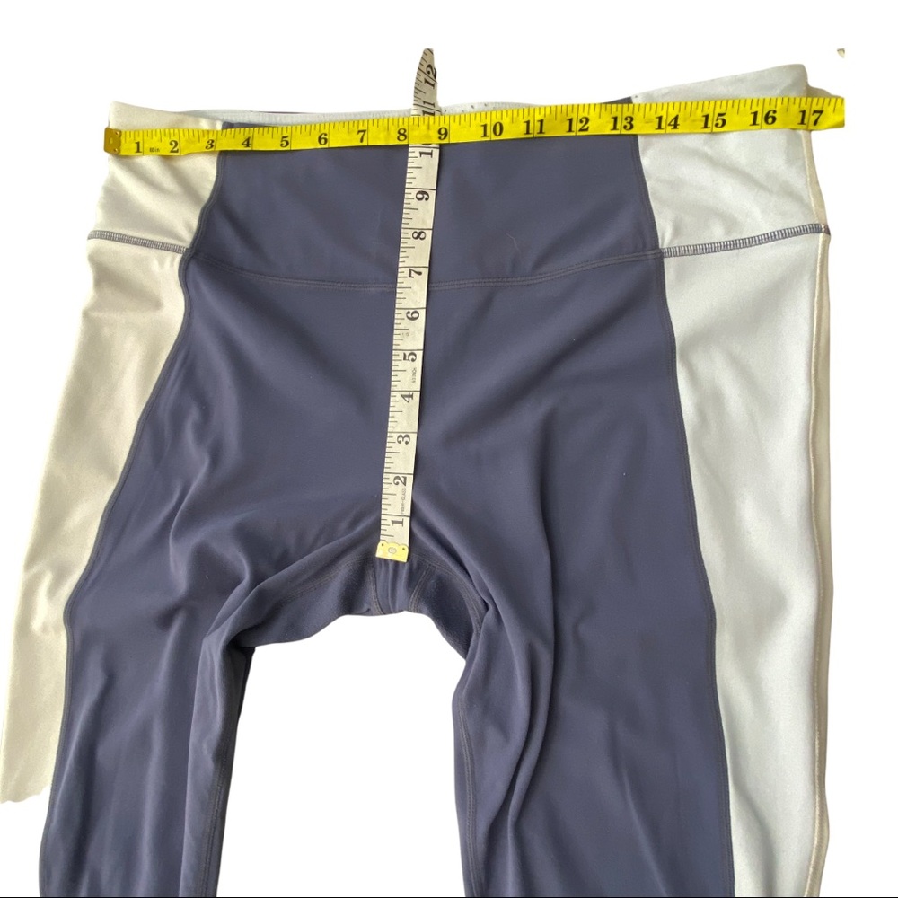 Athleta Womens Leggings Salutation Colorblock Asymmetrical Gray Ivory Size XL - Picture 8 of 14